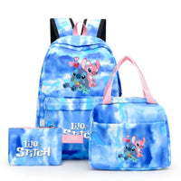 Stitch Backpack 3pcs/set Lilo Stitch Student Boy Girl Schoolbag Colorful with Lunch Bag - Lusy Store LLC