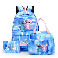 Stitch Backpack 3pcs/set Lilo Stitch Student Boy Girl Schoolbag Colorful with Lunch Bag - Lusy Store LLC