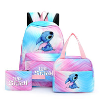 Stitch Backpack 3pcs/set Lilo Stitch Student Boy Girl Schoolbag Colorful with Lunch Bag - Lusy Store LLC