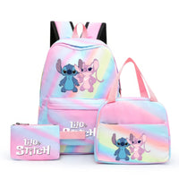Stitch Backpack 3pcs/set Lilo Stitch Student Boy Girl Schoolbag Colorful with Lunch Bag - Lusy Store LLC