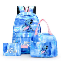 Stitch Backpack 3pcs/set Lilo Stitch Student Boy Girl Schoolbag Colorful with Lunch Bag - Lusy Store LLC