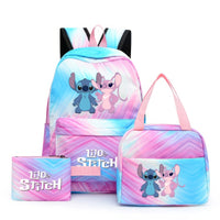 Stitch Backpack 3pcs/set Lilo Stitch Student Boy Girl Schoolbag Colorful with Lunch Bag - Lusy Store LLC
