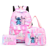 Stitch Backpack 3pcs/set Lilo Stitch Student Boy Girl Schoolbag Colorful with Lunch Bag - Lusy Store LLC