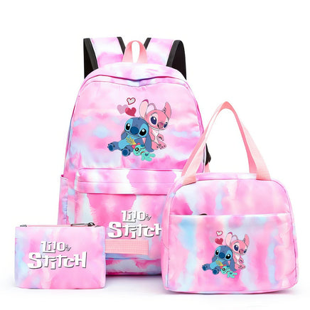Stitch Backpack 3pcs/set Lilo Stitch Student Boy Girl Schoolbag Colorful with Lunch Bag - Lusy Store LLC
