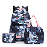 Stitch Backpack 3pcs/set Lilo Stitch Student Boy Girl Schoolbag Colorful with Lunch Bag - Lusy Store LLC