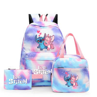 Stitch Backpack 3pcs/set Lilo Stitch Student Boy Girl Schoolbag Colorful with Lunch Bag - Lusy Store LLC