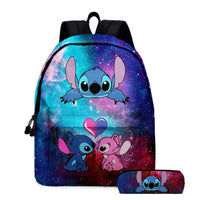 Stitch Backpack Primary and Secondary School Students Cartoon Cute School Bag - Lusy Store LLC