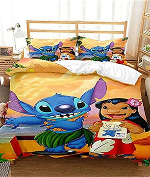 Stitch Bedding Set 3D Microfiber Thick and Soft - Suitable for Boys and Girls Teen Room - Lusy Store LLC