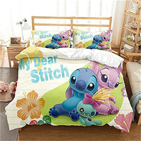 Stitch Bedding Set 3D Microfiber Thick and Soft - Suitable for Boys and Girls Teen Room 12