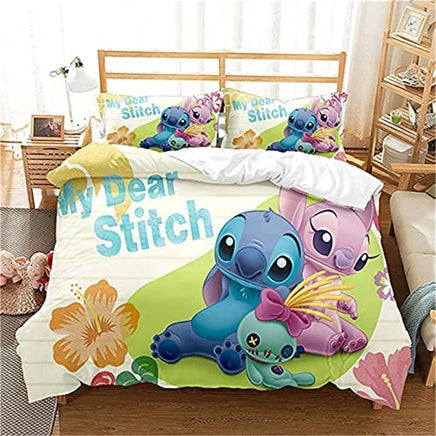 Stitch Bedding Set 3D Microfiber Thick and Soft - Suitable for Boys and Girls Teen Room 12