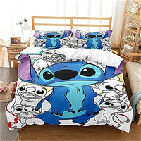 Stitch Bedding Set 3D Microfiber Thick and Soft - Suitable for Boys and Girls Teen Room 3