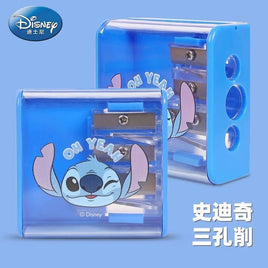 Stitch Cartoon Three-Hole Pencil Sharpener - Cute Design for Children and Students