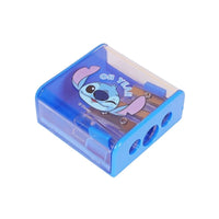 Stitch Cartoon Three-Hole Pencil Sharpener - Cute Design for Children and Students blue