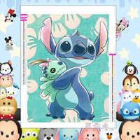 Stitch Diamond Painting Kit - Cute Lilo And Stitch Cartoon Design Full Drill Cross Stitch Mosaic 6