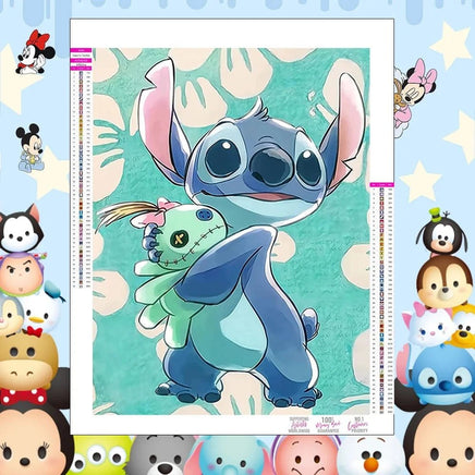 Stitch Diamond Painting Kit - Cute Lilo And Stitch Cartoon Design Full Drill Cross Stitch Mosaic 6