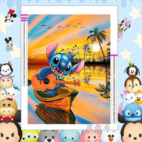 Stitch Diamond Painting Kit - Cute Lilo And Stitch Cartoon Design Full Drill Cross Stitch Mosaic 8