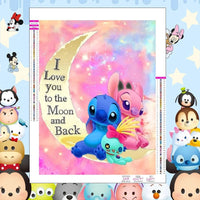 Stitch Diamond Painting Kit - Cute Lilo And Stitch Cartoon Design Full Drill Cross Stitch Mosaic 5