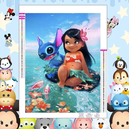 Stitch Diamond Painting Kit - Cute Lilo And Stitch Cartoon Design Full Drill Cross Stitch Mosaic 3