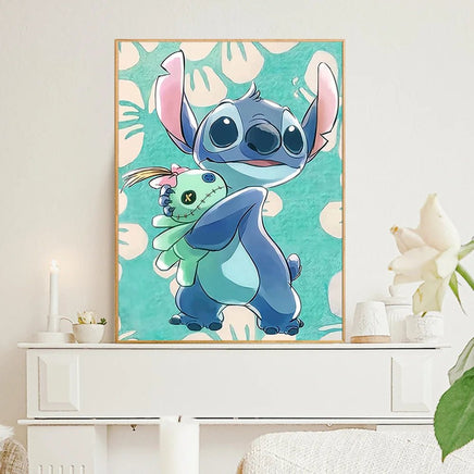 Stitch Diamond Painting Kit - Cute Lilo And Stitch Cartoon Design Full Drill Cross Stitch Mosaic
