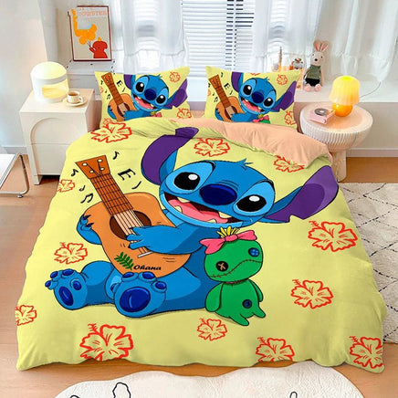 Stitch Duvet Cover Bedding Set Cute Cartoon Anime with Pillowcase Soft Microfiber 2