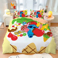 Stitch Duvet Cover Bedding Set Cute Cartoon Anime with Pillowcase Soft Microfiber 1