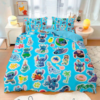 Stitch Duvet Cover Bedding Set Cute Cartoon Anime with Pillowcase Soft Microfiber 3