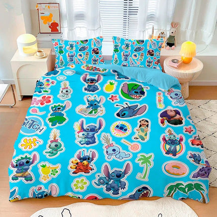 Stitch Duvet Cover Bedding Set Cute Cartoon Anime with Pillowcase Soft Microfiber 3