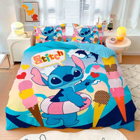 Stitch Duvet Cover Bedding Set Cute Cartoon Anime with Pillowcase Soft Microfiber 4