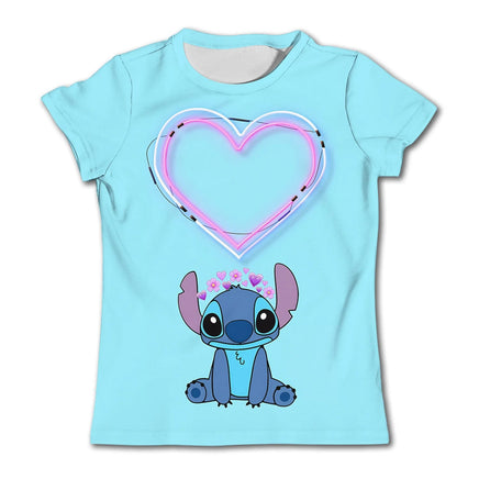 Stitch Graphic Children's T-Shirt - Girls/Boys Short-Sleeved Summer Casual Tee TX-PD242