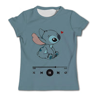 Stitch Graphic Children's T-Shirt - Girls/Boys Short-Sleeved Summer Casual Tee TX-PD243