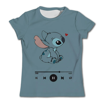 Stitch Graphic Children's T-Shirt - Girls/Boys Short-Sleeved Summer Casual Tee TX-PD243