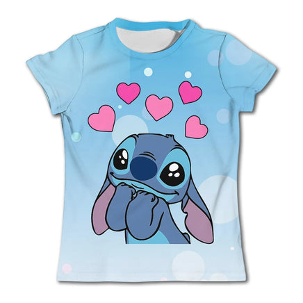 Stitch Graphic Children's T-Shirt - Girls/Boys Short-Sleeved Summer Casual Tee TX-PD228