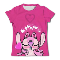 Stitch Graphic Children's T-Shirt - Girls/Boys Short-Sleeved Summer Casual Tee TX-PD241