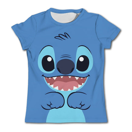Stitch Graphic Children's T-Shirt - Girls/Boys Short-Sleeved Summer Casual Tee TX-PD239