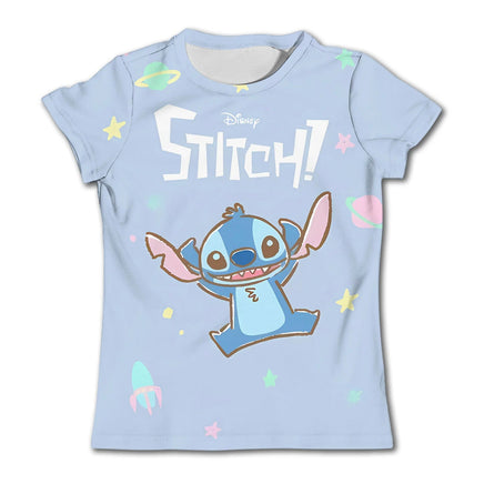 Stitch Graphic Children's T-Shirt - Girls/Boys Short-Sleeved Summer Casual Tee TX-PD245
