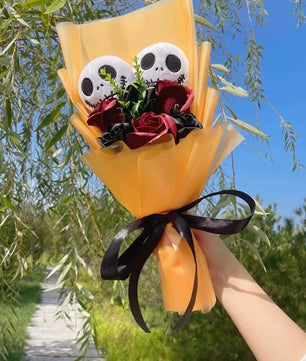 Stitch Hello Kitty Bouquet Halloween Jack Skellington Plush Dolls Flower Bouquets Graduation Gifts - Lusy Store LLC