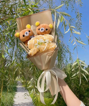 Stitch Hello Kitty Bouquet Halloween Jack Skellington Plush Dolls Flower Bouquets Graduation Gifts - Lusy Store LLC