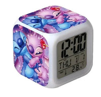 Stitch LED Color Alarm Clock - Growth Changing Numbers - Stitch Cartoon Character Toy B