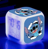 Stitch LED Color Alarm Clock - Growth Changing Numbers - Stitch Cartoon Character Toy E