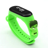 Stitch LED Waterproof Kids Digital Watch Spiderman Hulk Children Watch Sports Touch Electronic Animation Kids Gifts Style 3