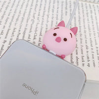 Stitch Mickey Cartoon Charger Cable Protector - iPhone USB Data Line Head Protection Cover Piglet