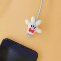Stitch Mickey Cartoon Charger Cable Protector - iPhone USB Data Line Head Protection Cover Minnie hand