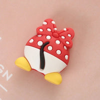Stitch Mickey Cartoon Charger Cable Protector - iPhone USB Data Line Head Protection Cover Minnie Mouse butt
