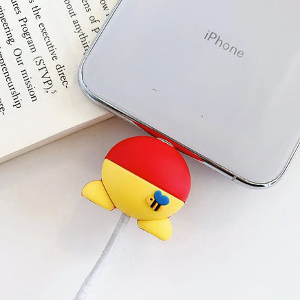 Stitch Mickey Cartoon Charger Cable Protector - iPhone USB Data Line Head Protection Cover Pooh Bear butt