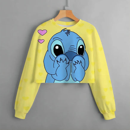 Stitch Patterned Spring Hoodies - Fashionable Girls' Long Sleeved Round Neck Sweaters 3