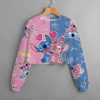 Stitch Patterned Spring Hoodies - Fashionable Girls' Long Sleeved Round Neck Sweaters 4
