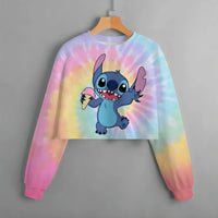 Stitch Patterned Spring Hoodies - Fashionable Girls' Long Sleeved Round Neck Sweaters 11