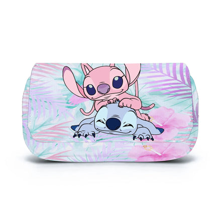 Stitch Pencil Case - Cartoon Stationery Box for Students, Cute Anime Bag for School 7