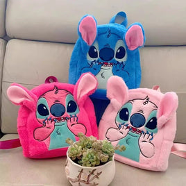 Stitch Plush Backpack Cartoon Fashion 3d Mini Women's Backpack Large Capacity - Lusy Store LLC