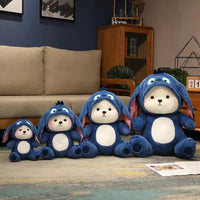 Stitch Plush Toy - Cute Bear Transforms into Stitch - Soft Stuffed Cartoon Animal Doll - Lusy Store LLC